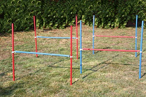 Wuzzmann 4 X Agility - ÜBUNGS - HÜRDEN - Set IN BLAU/ROT von Wuzzmann