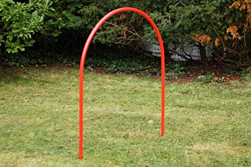 Wuzzmann NADAC Hoopers Bogen/Hoop/Hoops/Fun Hoopers Agility Bogen mit Erdnägeln/PE rot von Wuzzmann