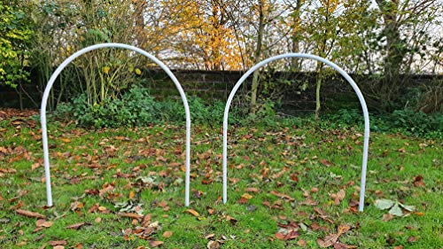Wuzzmann Set 2 x NADAC Hoopers Bögen/Hoop/Hoops/Fun Hoopers Agility Bögen mit Erdnägeln/PVC weiß/grau Wuzzmann Set 2 x NADAC Hoopers Bögen/Hoop/Hoops/Fun Hoopers Agility Bögen mit Erdnägeln/PVC weiß/grau von Wuzzmann