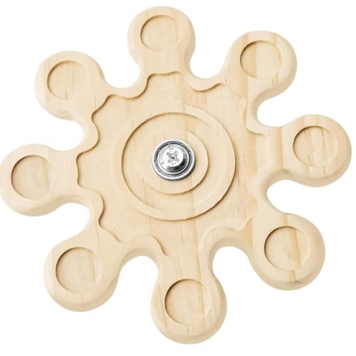 Wvapzwr Rotierendes Chinchilla-Kauspielzeug, natürliches Holz, interaktives Anreicherungsspielzeug, Schneeflockenförmiges hängendes Kaninchenspielzeug für Zähne, Hamster, Chinchilla-Käfig-Zubehör Wvapzwr Rotierendes Chinchilla-Kauspielzeug, natürliches Holz, interaktives Anreicherungsspielzeug, Schneeflockenförmiges hängendes Kaninchenspielzeug für Zähne, Hamster, Chinchilla-Käfig-Zubehör von Wvapzwr