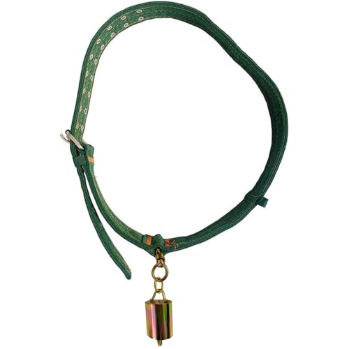 Kuhglocken-Halsband für Rinder, Schafe, Ziegen, dickes Segeltuch, Umhängeband – verstellbares Leder-Halsband mit Kuhglocke – Bauernhof-Ranch-Tierzubehör für Bullen Kühe Kälber Lämmer (129,5 cm) von Wvkzuc