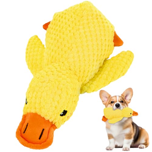 Wvu & Wvo Antistress Ente Hund,Antistress Ente, Hundespielzeug für Hunde, Plüsch Kauspielzeug Für Hund ruhig und ausgeglichen Antistress Ente von Wvu & Wvo