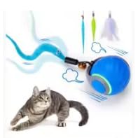 Interaktives Katzenspielzeug Katzenball, Katzenspielzeug Selbstbeschäftigung, katzenball Elektrisch mit USB,Zwei Arbeitsmodi,Katzen Spielzeug mit 3 Ersatzschwanz, Intelligenzspielzeug für Katzen Interaktives Katzenspielzeug Katzenball, Katzenspielzeug Selbstbeschäftigung, katzenball Elektrisch mit USB,Zwei Arbeitsmodi,Katzen Spielzeug mit 3 Ersatzschwanz, Intelligenzspielzeug für Katzen von WwuHua