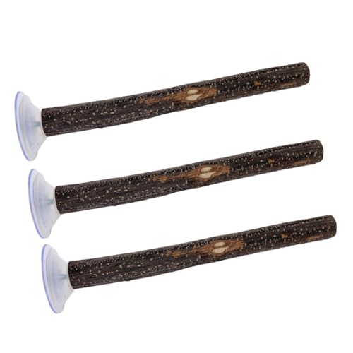 3 Pack Papageien Wandbad Standing Rack Saugnapfbecher Stangen Wechselwirkungsspielzeug Mit Einfache Installation Einfach Installieren Vogelstangen von Wynrzyj