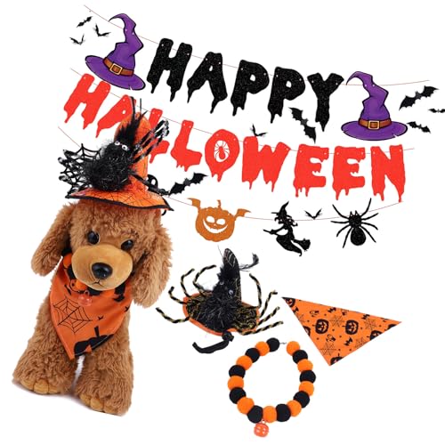 Packung Mit 3 Halloween Haustierkostümen Für Katzen Hunde Weiche Polyester Cosplay Outfits Easy Wear Party Dekorationen Tragen Schnell Haustierkostüm Packung Mit 3 Halloween Haustierkostümen Für Katzen Hunde Weiche Polyester Cosplay Outfits Easy Wear Party Dekorationen Tragen Schnell Haustierkostüm von Wynrzyj