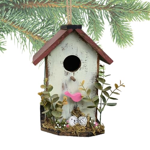 Wyttuubv Vogelhäuschen aus für draußen, Vogelhäuschen aus, Niedliche Vogelhäuschen aus zum Aufhängen, Vogelkäfig, multifunktionale Gartendekoration, schützender dekorativer Unterschlupf Wyttuubv Vogelhäuschen aus für draußen, Vogelhäuschen aus, Niedliche Vogelhäuschen aus zum Aufhängen, Vogelkäfig, multifunktionale Gartendekoration, schützender dekorativer Unterschlupf von Wyttuubv