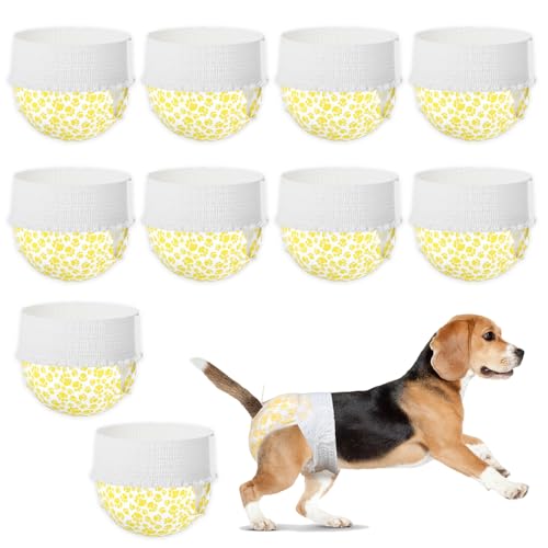 Wzhtuzi 10 Stück Hundewindeln für Hündinnen, Anziehbare Einweg Windeln für Hündinnen Rüdenwindeln mit Dehnbarem Bund Passend für Taille 34-54 cm Large Geeignet für Inkontinenz, Training, Reisen Wzhtuzi 10 Stück Hundewindeln für Hündinnen, Anziehbare Einweg Windeln für Hündinnen Rüdenwindeln mit Dehnbarem Bund Passend für Taille 34-54 cm Large Geeignet für Inkontinenz, Training, Reisen von Wzhtuzi
