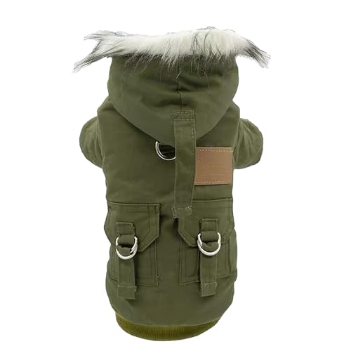 # Haustier Hund Warm Schneeanzug Kleidung Winddicht Fleece Wintermantel Welpen Bekleidung Kaltes Wetter Hundejacke XS 2XL (AG, L) von Wzxhew