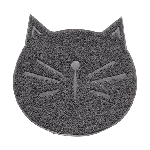 # Katzenstreu Matte PVC Haustier Matte Kunststoff gebürstet Matte Haustier Mahlzeit Matte (C, Einheitsgröße) von Wzxhew