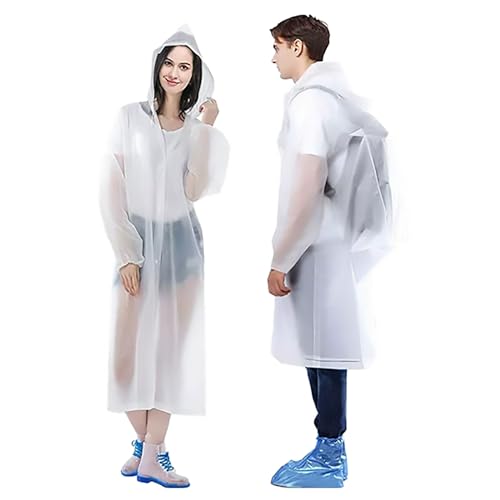 Wzxhew # Tragbarer EVA-Regenmantel, tragbar, malerische Umgebung, Outdoor, transparent, für Erwachsene, Kinder, Regenponcho, Drifting-Regenmantel, #12 (Weiß, A) von Wzxhew
