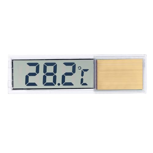 Wzxksoac Aquariumthermometer, Elektronisch, LCD, Digital, Temperaturmessung, Thermometer, Aquarium-Zubehör, Gold von Wzxksoac