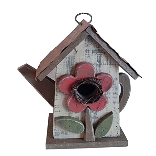 X-CESSOIRE Vogelhaus aus Holz, rustikal, Vintage-Stil, zum Aufhängen, für Garten, Terrasse, Dekoration von X-CESSOIRE