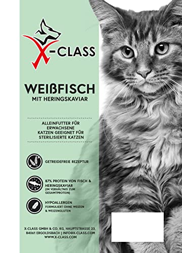 Connoisseur Cat Weißfisch mit Heringskaviar, Trockenfutter für ausgewachsene Katzen, 1,5kg von X-CLASS