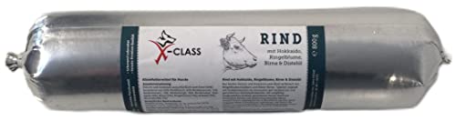 Rind mit Hokkaido, Ringelblume, Birne & Distelöl, 800g, Premium Nassnahrung in Wurstform für Hunde Rind mit Hokkaido, Ringelblume, Birne & Distelöl, 800g, Premium Nassnahrung in Wurstform für Hunde von X-CLASS