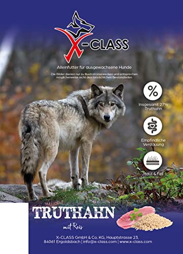 Super Premium Truthahn mit Reis für ausgewachsene Hunde 2kg von X-CLASS