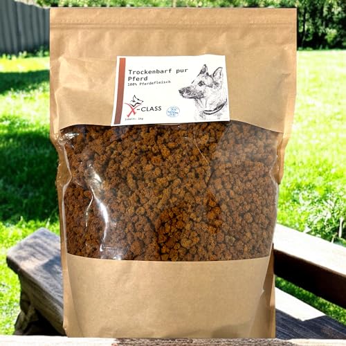 Trockenbarf Pferd pur, Trocken-Barf aus 100% Pferdefleisch 1kg von X-CLASS