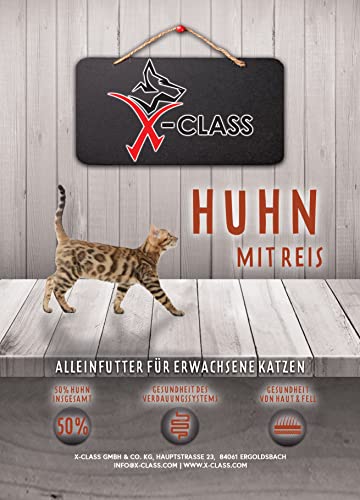 X-CLASS Super Premium Cat - Huhn mit Reis, Trockenfutter für ausgewachsene Katzen, 2kg von X-CLASS
