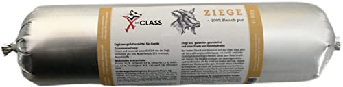 Ziege 100%, 800g, Premium Nassnahrung in Wurstform für Hunde, getreidefrei, Mono-Protein geeignet füe allergische und Sensible Hunde von X-CLASS