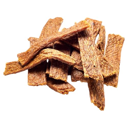 Ziegen-Fleischstreifen für Hunde, 1kg, 100% Ziege, ohne Konservierungsstoffe, ideal für allergische und ernährungssensible Hunde von X-CLASS