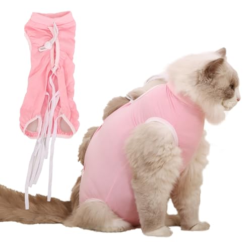 Bequemer Genesungsanzug für Katzen, nach Operationen und zum Schutz von Wunden, empfohlen vom Tierarzt für die Erholung nach Operationen, Alternative zu Shame-Cone of Shame, Rosa, Größe S Bequemer Genesungsanzug für Katzen, nach Operationen und zum Schutz von Wunden, empfohlen vom Tierarzt für die Erholung nach Operationen, Alternative zu Shame-Cone of Shame, Rosa, Größe S von X@HE