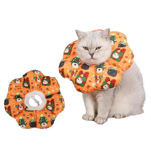 Wasserdichtes Katzenkegel-Halsband Donut, Weihnachtskatzen-Genesungshalsband, Katzenzapfen nach Operationen, Wundheilung für Kätzchen, Welpen, S Wasserdichtes Katzenkegel-Halsband Donut, Weihnachtskatzen-Genesungshalsband, Katzenzapfen nach Operationen, Wundheilung für Kätzchen, Welpen, S von X@HE