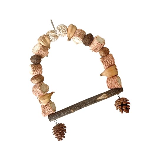 Bird Gym Ständer Spielzeug Vogelkäfig Holz Tannenzapfen Schaukel Reißen Kauspielzeug für kleine Vögel Vogelkäfig Hängende Sitzstange Spielzeug Vogelkäfig Unterhaltungsspielzeug Bird Gym Ständer Spielzeug Vogelkäfig Holz Tannenzapfen Schaukel Reißen Kauspielzeug für kleine Vögel Vogelkäfig Hängende Sitzstange Spielzeug Vogelkäfig Unterhaltungsspielzeug von X-Institute