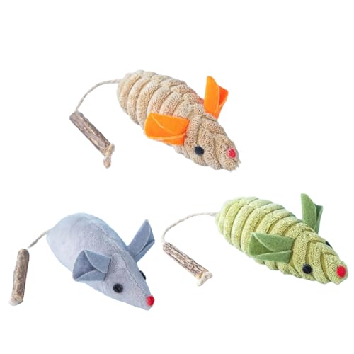 X-Institute 3 Teile/Satz Verspielte Katzenminze Mäuse Für Kleine Katzen Plüsch Spielzeug Mit Natürlicher Katzenminze Für Zahnreinigung Und Laufen Spielen X-Institute 3 Teile/Satz Verspielte Katzenminze Mäuse Für Kleine Katzen Plüsch Spielzeug Mit Natürlicher Katzenminze Für Zahnreinigung Und Laufen Spielen von X-Institute