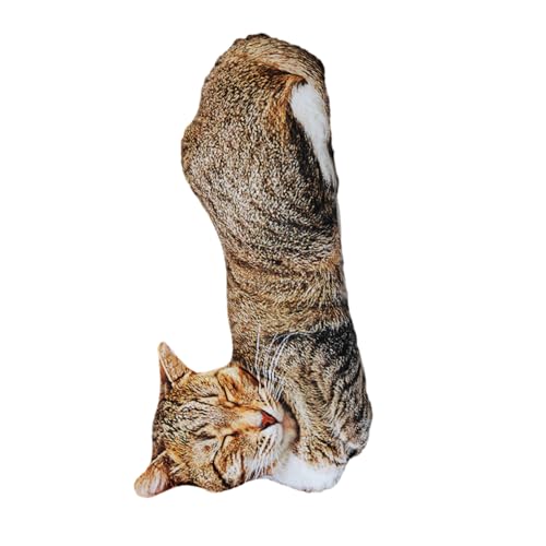 X-Institute Baumwoll-Katzen-bedrucktes Wurfkissen, weiches und bequemes Spielzeugkissen mit 3D-Augen, Geschenk für Freundin, Heimdekoration, weicher und bequemer Stoff X-Institute Baumwoll-Katzen-bedrucktes Wurfkissen, weiches und bequemes Spielzeugkissen mit 3D-Augen, Geschenk für Freundin, Heimdekoration, weicher und bequemer Stoff von X-Institute