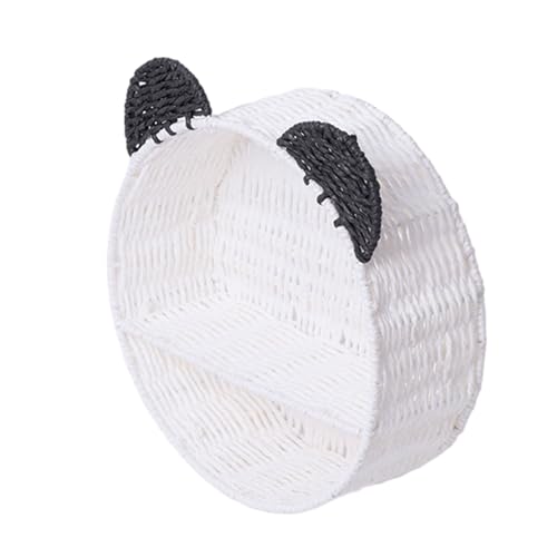 X-Institute Niedliches Panda-Ohr-Hängekorb, Wandregal, Rattan-Imitat, Aufbewahrungsregal, kleine Pflanzen, schwimmendes Regal, Heimdekoration, Wandregal X-Institute Niedliches Panda-Ohr-Hängekorb, Wandregal, Rattan-Imitat, Aufbewahrungsregal, kleine Pflanzen, schwimmendes Regal, Heimdekoration, Wandregal von X-Institute