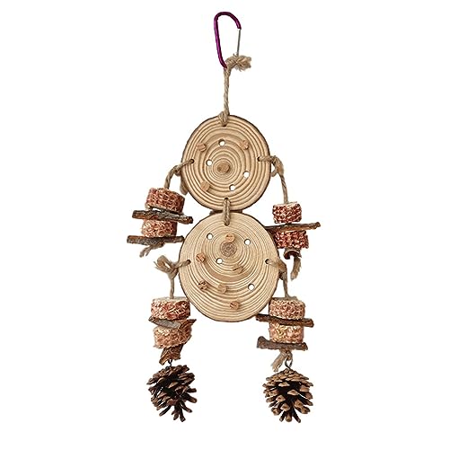 X-Institute Pet Bird Tooth Chew Toy Natural Block Bark Cluster For Nymphensittich Conure Kakadus Zähne Schleifen Perfekt für Käfig Vogel Vogel Kauspielzeug Vogel Futtersuche Spielzeug Vogel Puzzle von X-Institute