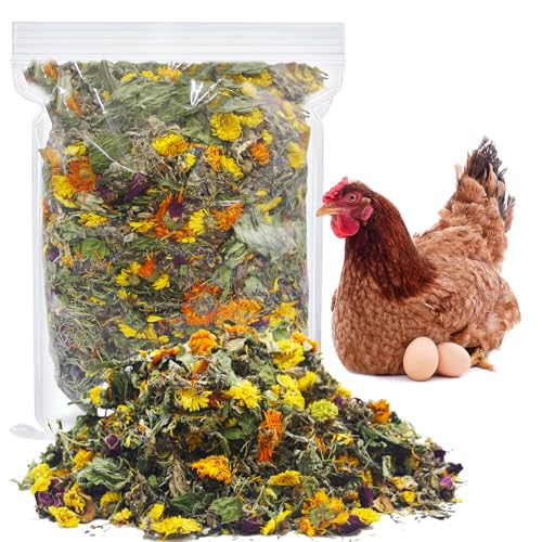 X-Kingsun 595.3 g Hühner Nistkräuter Natürliche Nistfutter Kräuter in 8 getrockneten Blumen für Hühner Hühner Futterbedarf Helfen Stall Geruch Eierproduktion von X-Kingsun