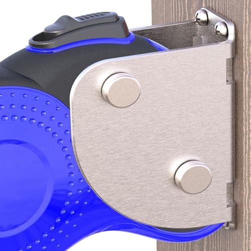 X-TECOKIT Sicherer Halter für einziehbare Hundeleine, Edelstahl-Wandhaken für Hunde, robuste Metallhalterung für kleine, mittelgroße und große einziehbare Hundeleinen, Montage im Innen- und von X-TECOKIT