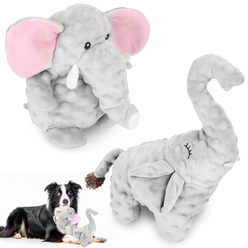 X-XDUN Hundespielzeug, um sie beschäftigt zu halten, Welpenspielzeug, niedlicher quietschender Elefant, Hundespielzeug mit Knisterpapier, Plüschtier, interaktives Hundespielzeug für kleine, X-XDUN Hundespielzeug, um sie beschäftigt zu halten, Welpenspielzeug, niedlicher quietschender Elefant, Hundespielzeug mit Knisterpapier, Plüschtier, interaktives Hundespielzeug für kleine, von X-XDUN