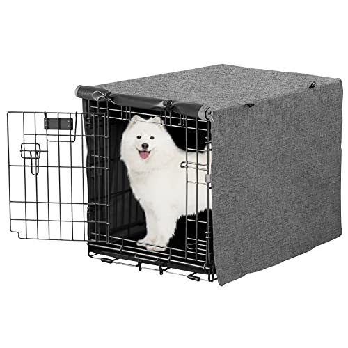 X-ZONE PET Abdeckung für Hundekäfige mit Doppeltür – Polyester-Abdeckung für Hundehütten (passend für 61 cm / 76 cm / 91 cm / 91 cm / 42 cm Drahtkäfig) von X-ZONE PET