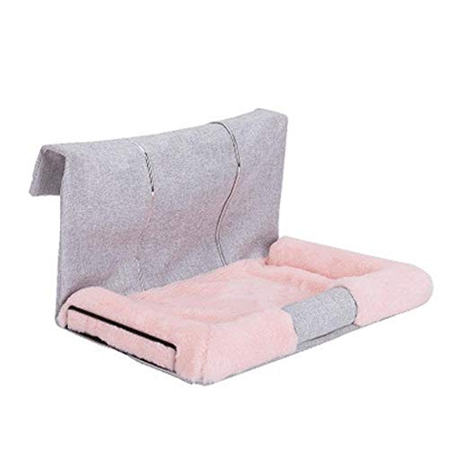 XACIUESD Katzenbett Removable Fensterbank Cat Lounge Hängematten for Katze Kitty Hängen Cozy Träger Haustier-Bett Sitzhängematte Bett (Color : Rosa, Size : 47 x32 x26cm) von XACIUESD