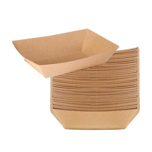 50 Stück Kraftpapier-Futternäpfe für Haustiere, auslaufsicher, Gefäß-Design, Futterteller für kleine Rassen und Katzen, Reisen, Haustier-Futternäpfe von XAGMODSHN