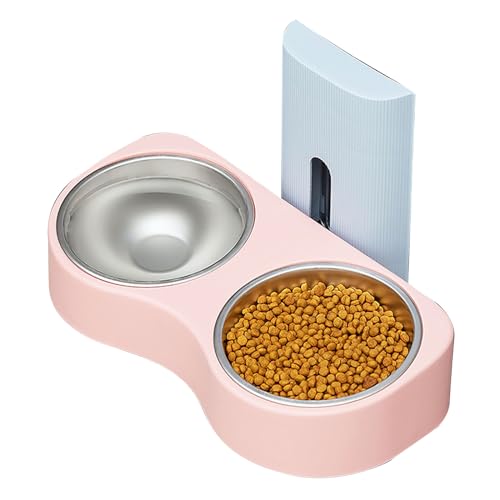 Katzen Fütterung Bewässerungsnapf Doppelnapf Hundenapf mit Wandmontage Katzen Futternapf für Wasser Futter Höhenverstellbar Katzen Fütterung Bewässerungsnapf Doppelnapf Hundenapf mit Wandmontage Katzen Futternapf für Wasser Futter Höhenverstellbar von XAGMODSHN