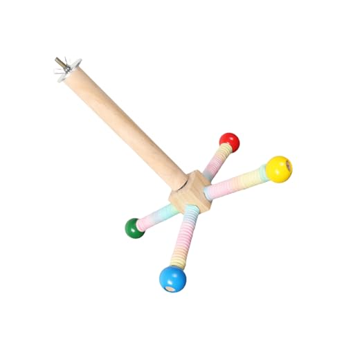 Vogel-Aktivitäts-Spielständer, kaubare Holz-Sitzstange, Spielzeug, sicher für Papageien, Lovebirds Nymphensittiche, Verlobungskäfig, Unterhaltung, abnehmbarer Vogelkäfig für Lovebirds von XAGMODSHN