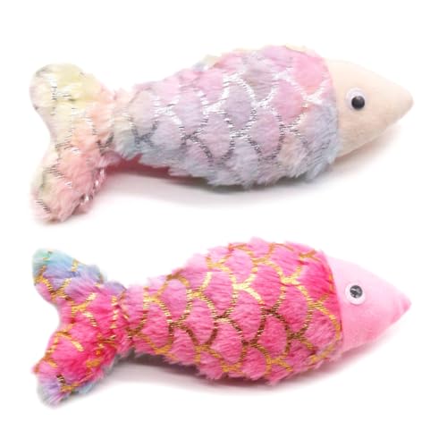 XAGMODSHN Buntes Fisch-Plüsch-Katzenspielzeug mit Katzenminze, zum Zahnen, Kauen, bunte Fische zum Trainieren XAGMODSHN Buntes Fisch-Plüsch-Katzenspielzeug mit Katzenminze, zum Zahnen, Kauen, bunte Fische zum Trainieren von XAGMODSHN