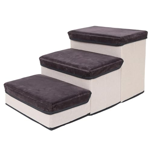 XAGMODSHN Easy Climbing Pet Stairs 3 Step Staircase for Small Dogs Cats Stable and Safe Dog Steps Pet Stair with Removable Cover XAGMODSHN Easy Climbing Pet Stairs 3 Step Staircase for Small Dogs Cats Stable and Safe Dog Steps Pet Stair with Removable Cover von XAGMODSHN