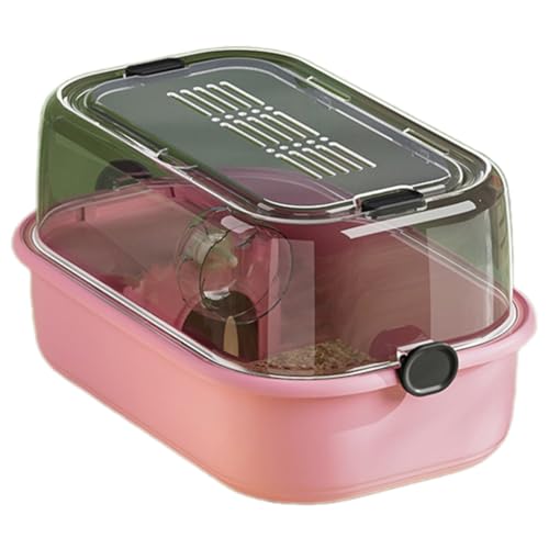 XAGMODSHN Großer Hamsterkäfig mit belüftetem Deckel, transparenter Haustierkäfig für den Innenbereich, Ruheschlafvilla für Chinchillas, Meerschweinchen von XAGMODSHN