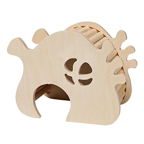 XAGMODSHN Hamster-Kletterhaus, niedliches Design, bodenlos, Kleintiere, Holzversteck, Käfig, Dekoration, Zubehör für kleine Rennmäuse XAGMODSHN Hamster-Kletterhaus, niedliches Design, bodenlos, Kleintiere, Holzversteck, Käfig, Dekoration, Zubehör für kleine Rennmäuse von XAGMODSHN