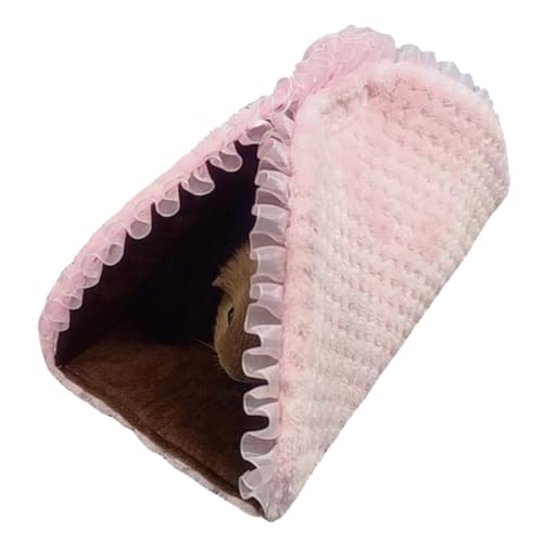 XAGMODSHN Hamster Winterbett Kissen Versteck Bett Spiel Tunnel Käfig Zubehör Warm Anti-Kratzer Bettwäsche für Frettchen Eichhörnchen von XAGMODSHN