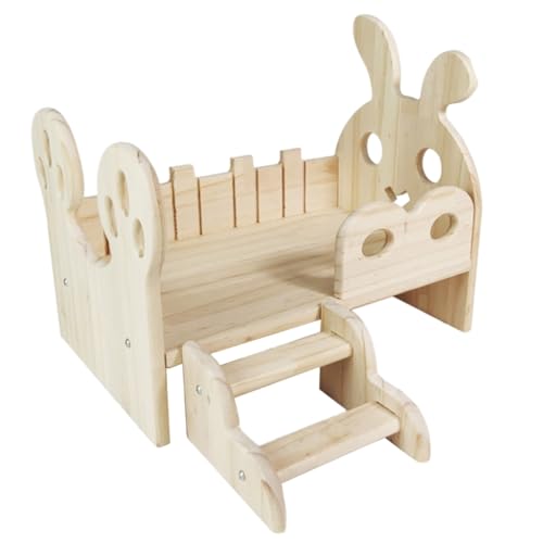 XAGMODSHN Kleintierbett mit Treppe für Hamster, Ruheplattform, Unterhaltung, Spielzeug, Käfigdekoration für kleine Haustiere, Meerschweinchen XAGMODSHN Kleintierbett mit Treppe für Hamster, Ruheplattform, Unterhaltung, Spielzeug, Käfigdekoration für kleine Haustiere, Meerschweinchen von XAGMODSHN