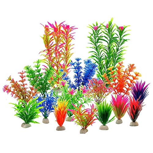XAGMODSHN Künstliche realistische grüne Unterwasserpflanze, Ornament für Aquarien, Fische, Landschaft, bunte Dekoration XAGMODSHN Künstliche realistische grüne Unterwasserpflanze, Ornament für Aquarien, Fische, Landschaft, bunte Dekoration von XAGMODSHN