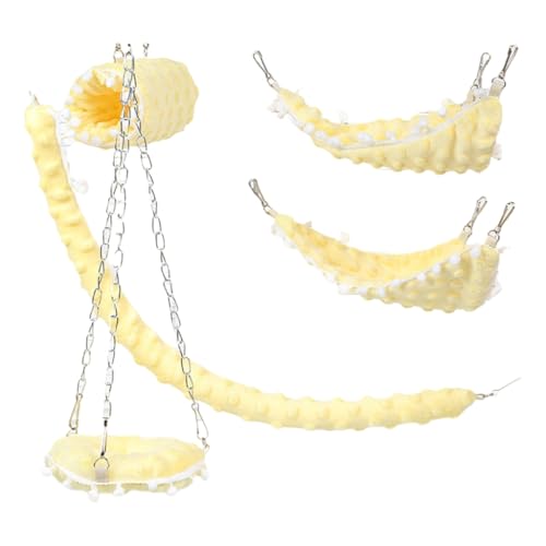 XAGMODSHN Natürliches weiches Bett Versteck weiches Schaukelspielzeug für Kleintiere, Mausbett, Hamster, Kaninchen, Versteck, Käfig zum Aufhängen von XAGMODSHN
