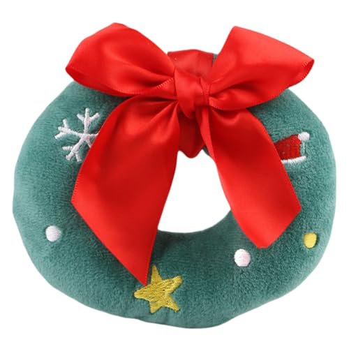 XAGMODSHN Plüsch-Hundespielzeug, quietschend, Weihnachtsringe für Hund und Urlaub, Spaß, weiche Weihnachtskreise, Beißwiderstand, Festival-Spielzeug XAGMODSHN Plüsch-Hundespielzeug, quietschend, Weihnachtsringe für Hund und Urlaub, Spaß, weiche Weihnachtskreise, Beißwiderstand, Festival-Spielzeug von XAGMODSHN