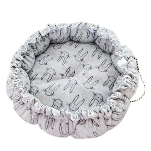 XAGMODSHN Rundes Katzenbett für Hunde und Katzen, Winterhaus, Kordelzug, Haustiermatte für Kätzchen, Welpen, Schlafzubehör XAGMODSHN Rundes Katzenbett für Hunde und Katzen, Winterhaus, Kordelzug, Haustiermatte für Kätzchen, Welpen, Schlafzubehör von XAGMODSHN