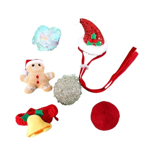 XAGMODSHN Weihnachten Katzenspielzeug Zubehör Pelzige Pompons Weihnachtsmütze Halsband Katzenspielzeug Aufsätze XAGMODSHN Weihnachten Katzenspielzeug Zubehör Pelzige Pompons Weihnachtsmütze Halsband Katzenspielzeug Aufsätze von XAGMODSHN