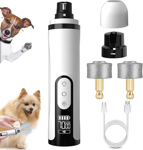 XAGMODSHN Wiederaufladbare 3 Geschwindigkeit Pet Nägel Trimmer Low Rausch Operationen LED Nägel Mühle Für Gesunde Pfoten Maintenances Hundekatzen Verwenden Haustierpflegewerkzeug von XAGMODSHN